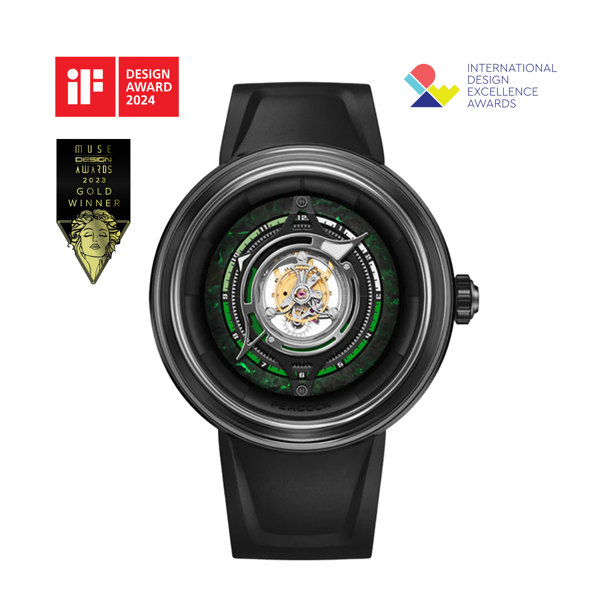 Peacock Tourbillon Black Hole