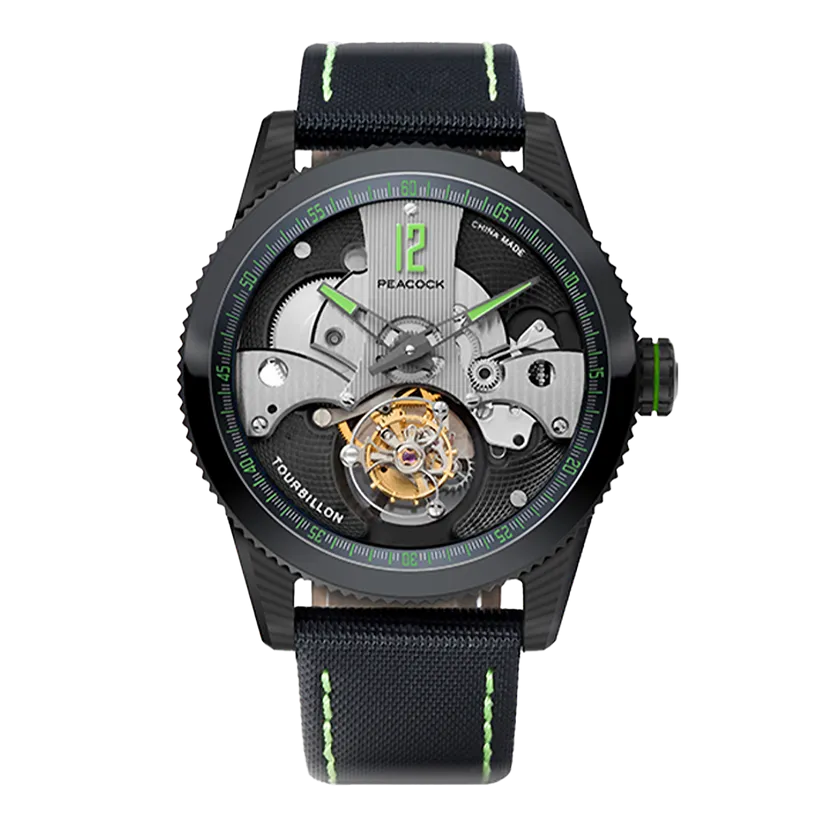 PEACOCK Pathfinder Tourbillon Watch Green