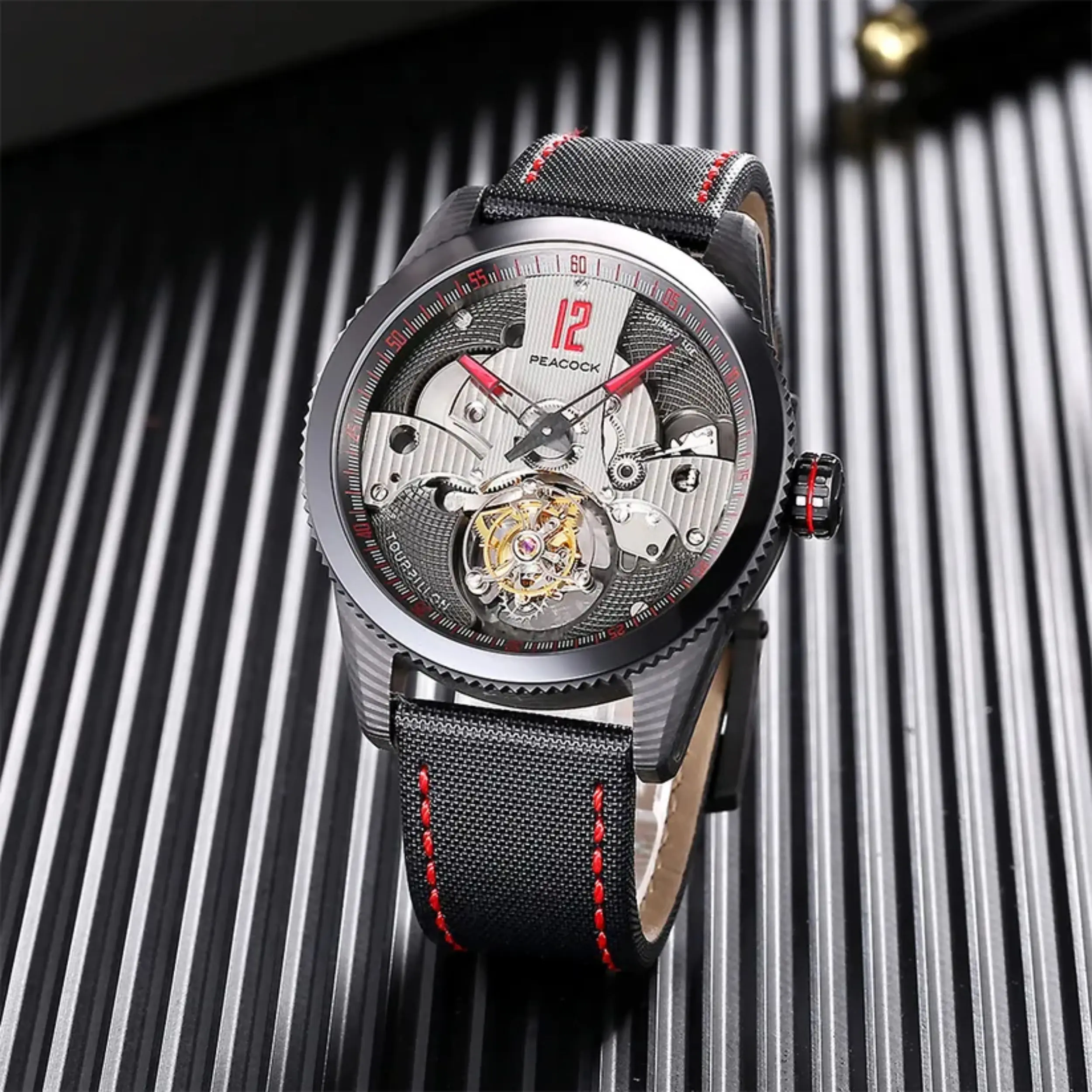 Peacock Pathfinder Carbon Fiber Tourbillon Watch