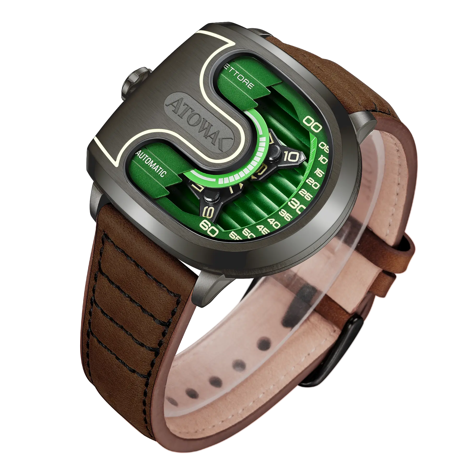 Atowak Ettore Drift 4-Arm Wandering Hour Dark Green