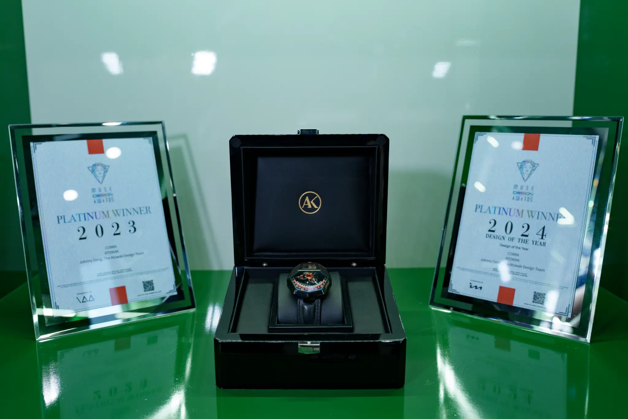 Peacock Black Hole Central Tourbillon Watch