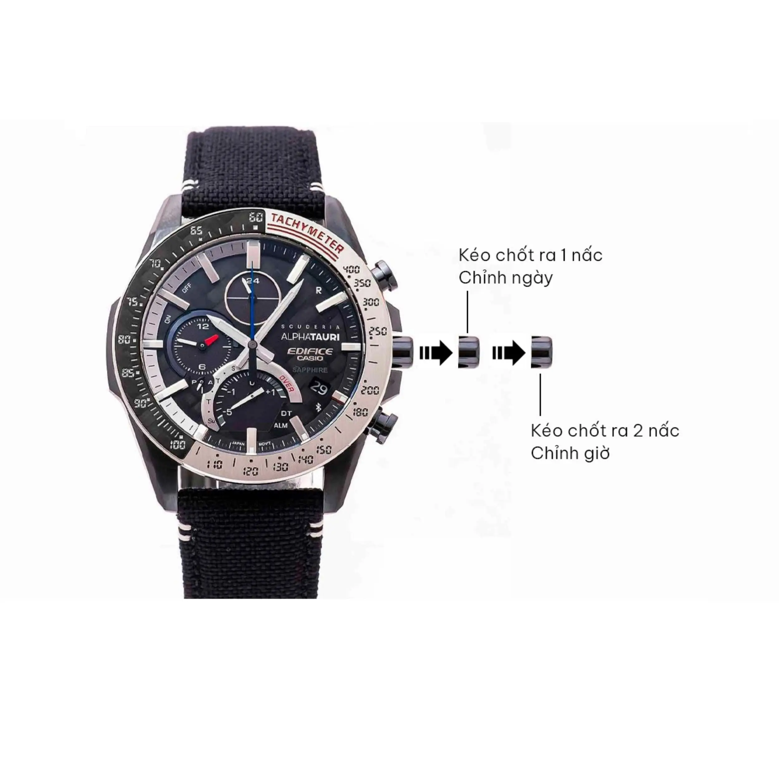 Cách chỉnh đồng hồ Casio Edifice