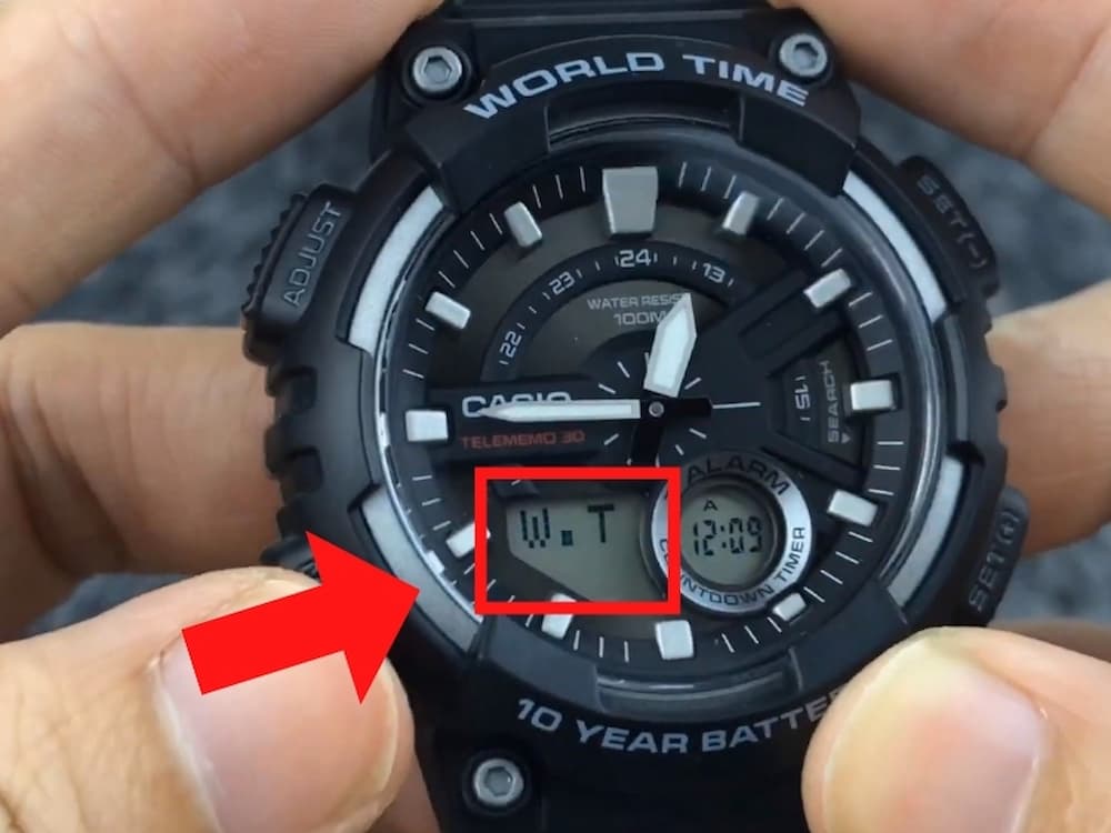 Nhấn nút C để vào chế độ World Time