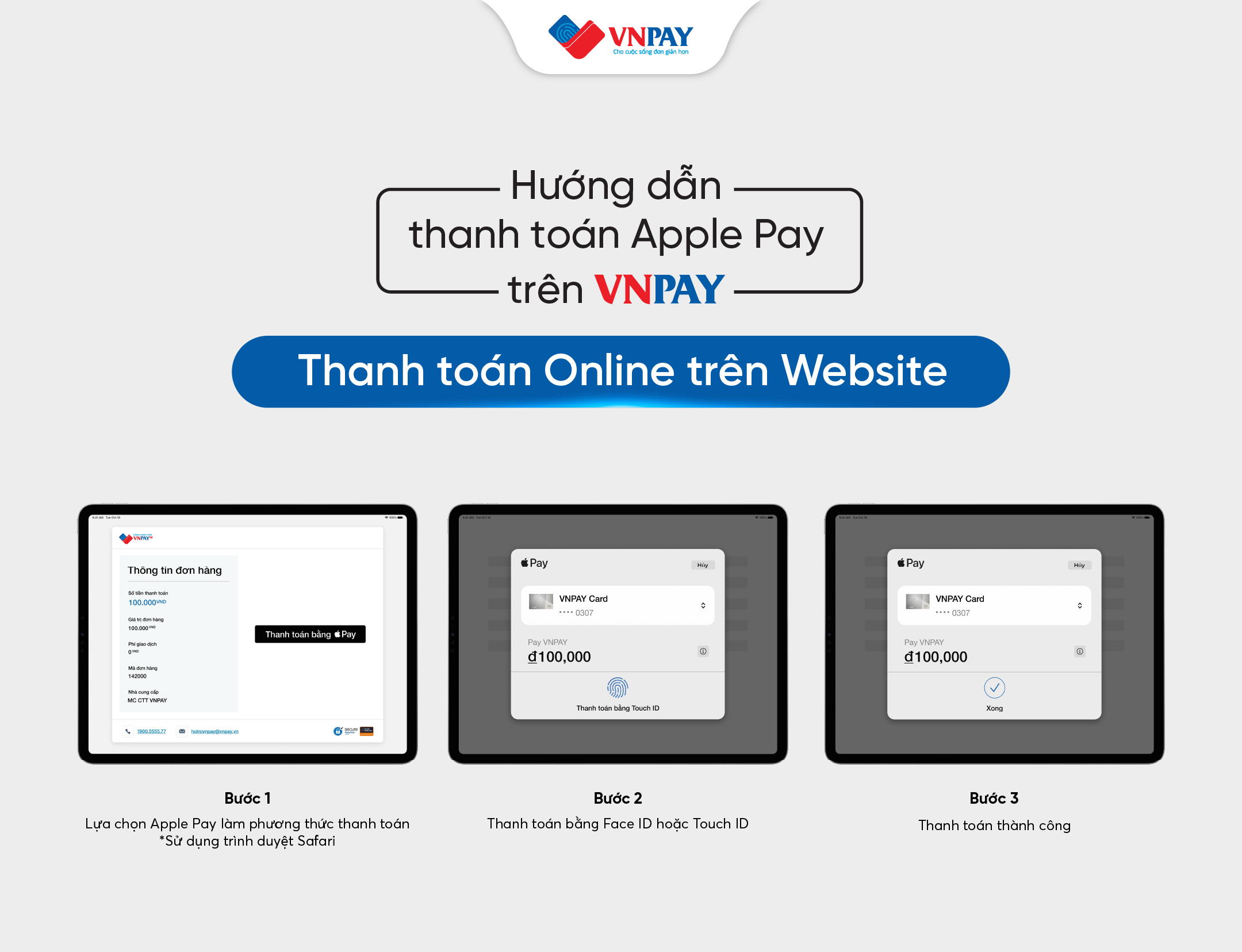 Phương thức thanh toán qua “Apple Pay” Thanh toán trực tuyến trên website