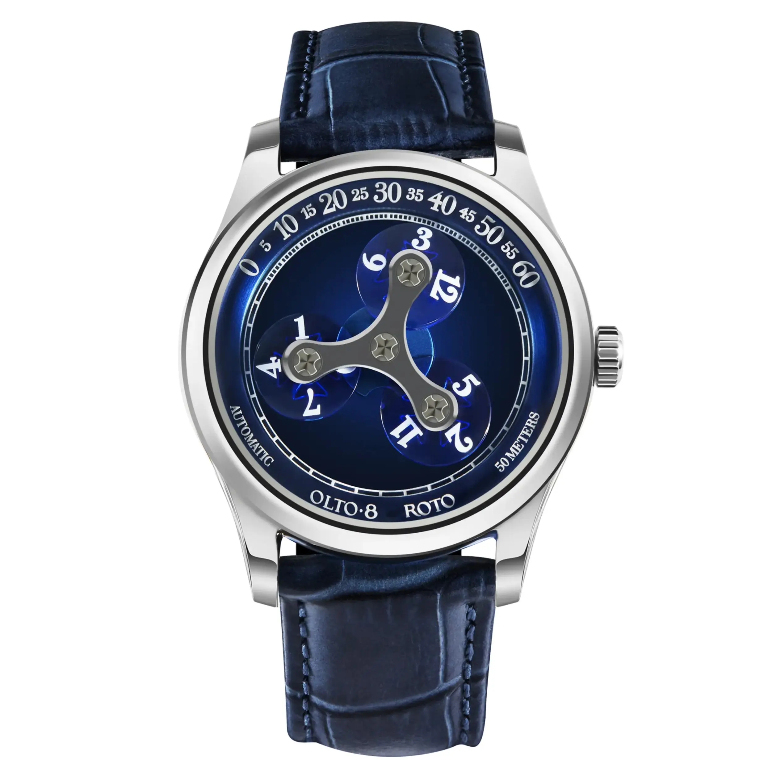 OLTO-8 ROTO Wandering Hour Automatic Watch Ocean Blue