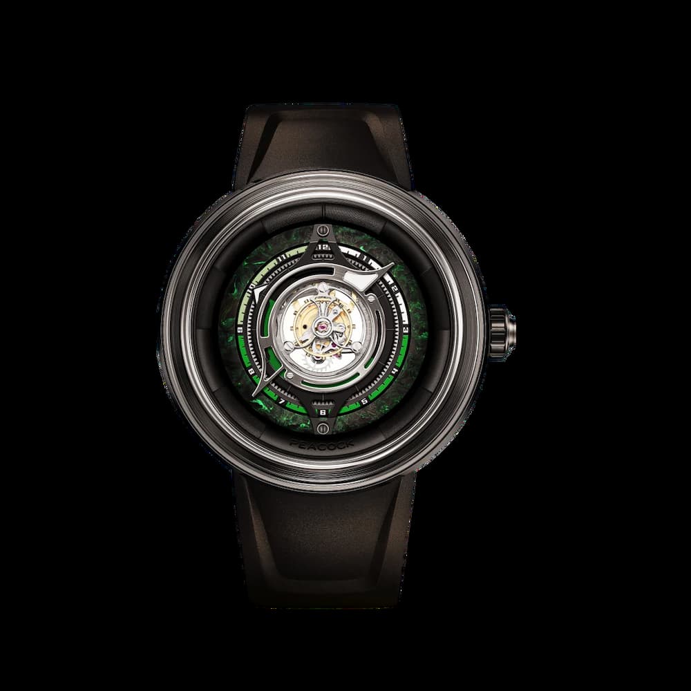 Peacock Black Hole Central Tourbillon