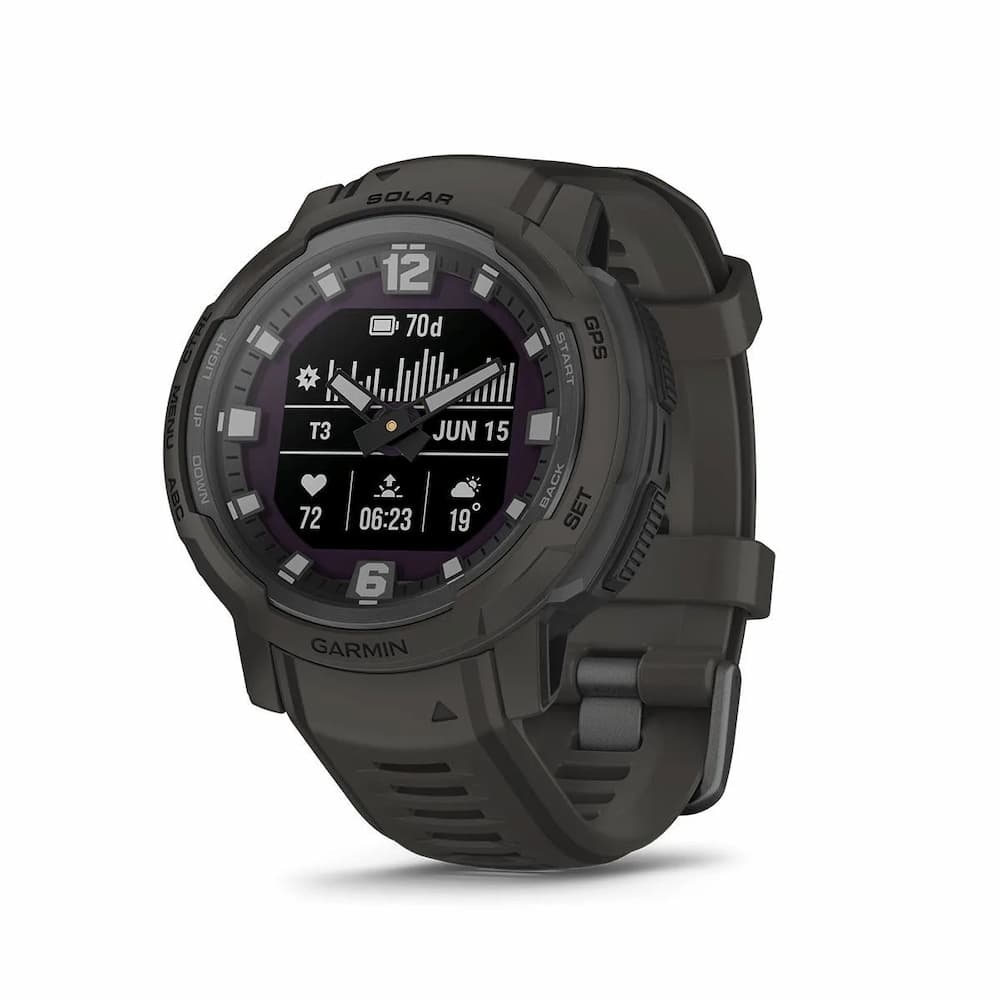 Garmin Instinct Crossover Solar là đồng hồ năng lượng mặt trời mạnh mẽ, sẵn sàng cho mọi thử thách